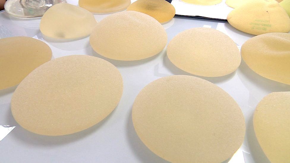 Some textured breast implants