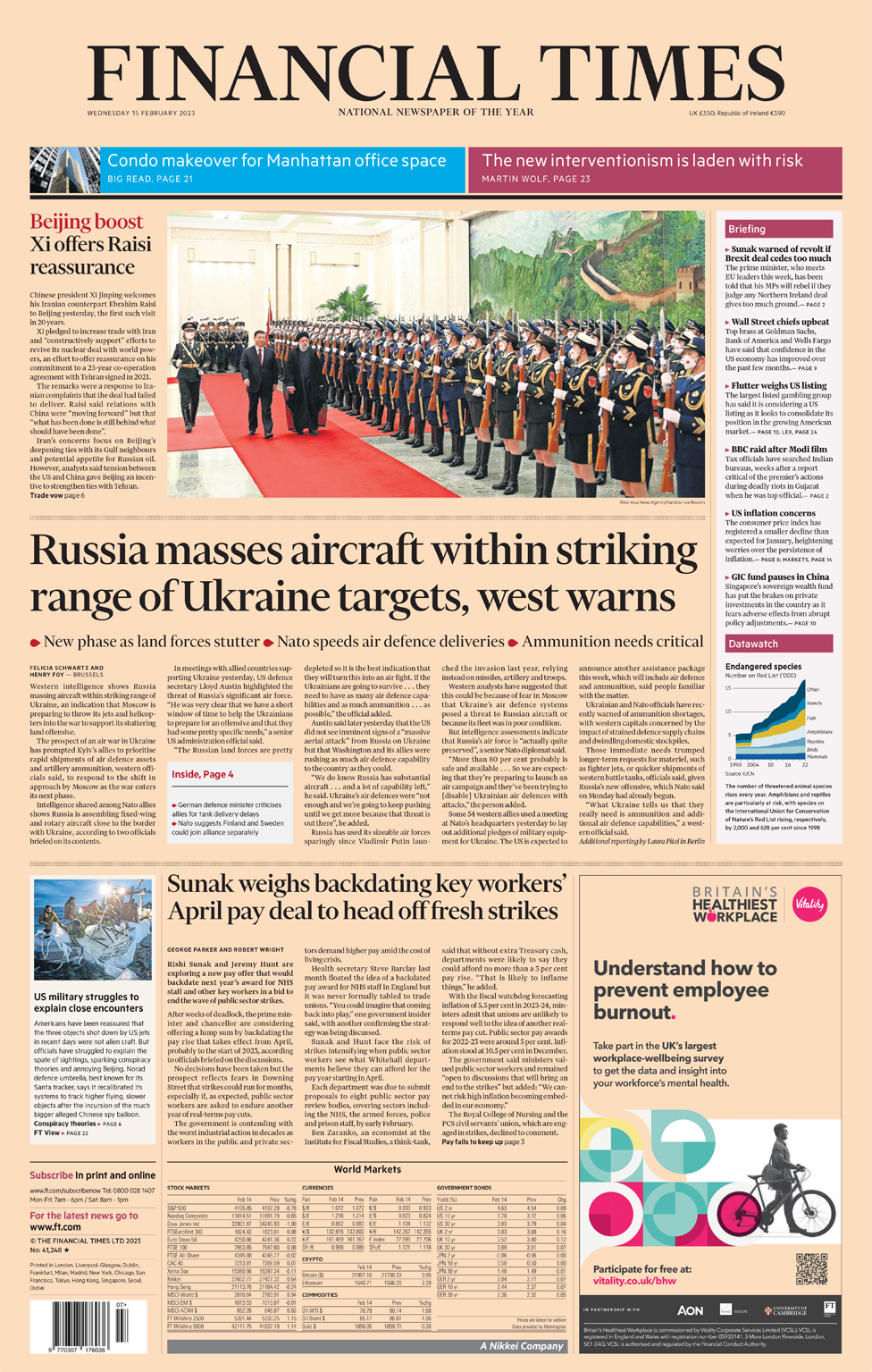 Financial Times Front Page