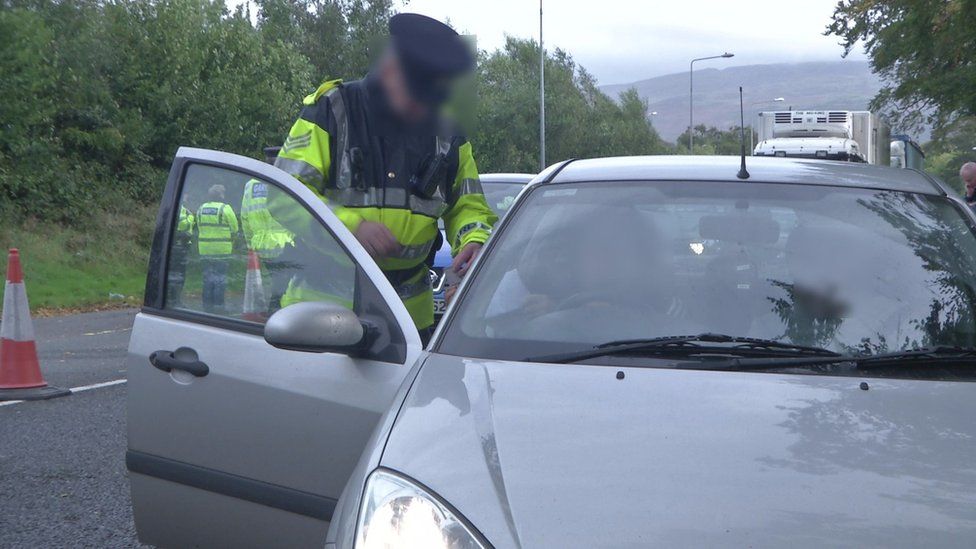 Gardai checkpoint