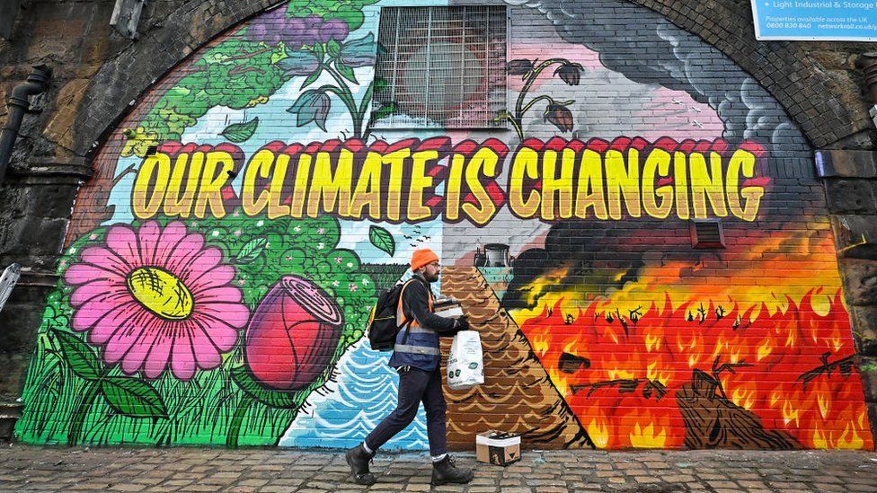 Climate change mural in Glasgow