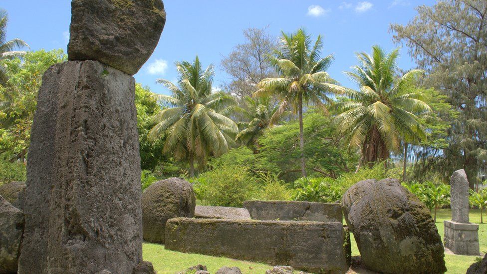 An archaeological site named after a mythological chief Taga on Tinian
