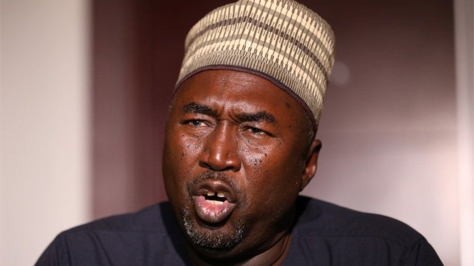 Lawyer Zannah Mustapha, mediator for Chibok girls, speaks during an exclusive interview with Reuters in Abuja, Nigeria May 8, 2017