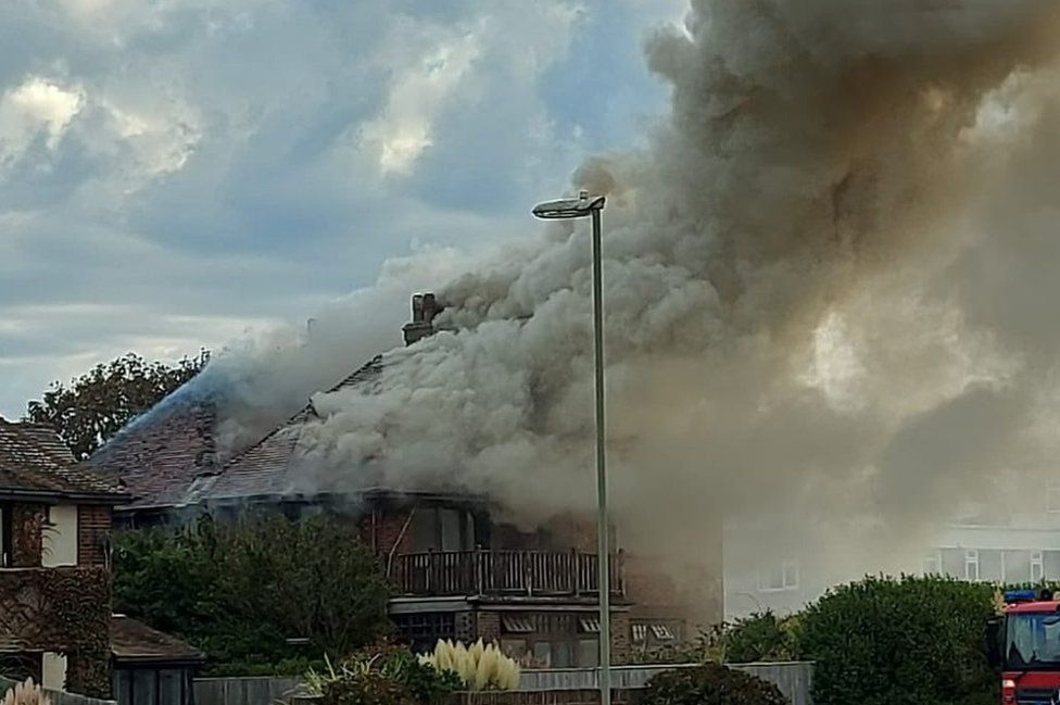 Man arrested after fire rips through New Forest home BBC News