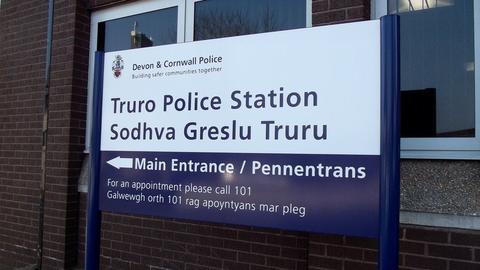 Truro police station sign