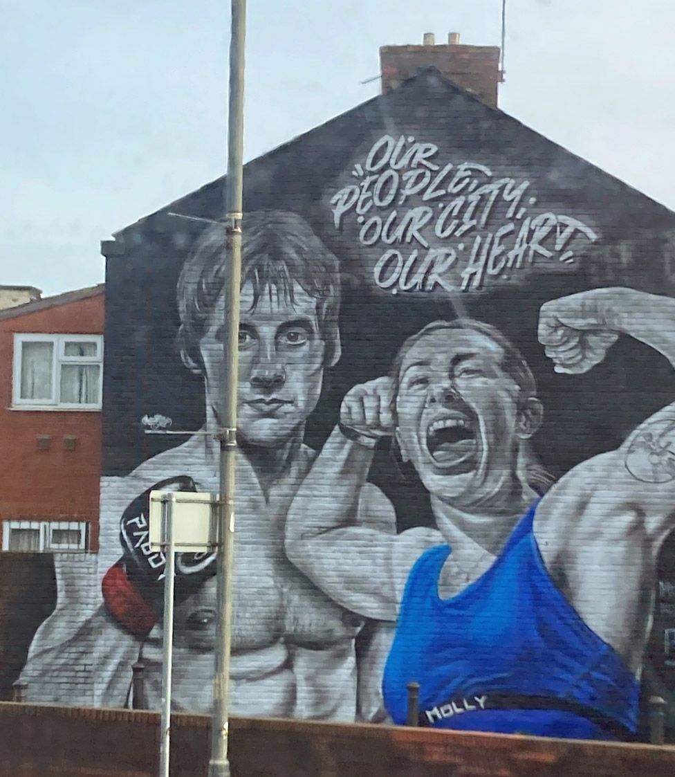 Mural on a house in Liverpool