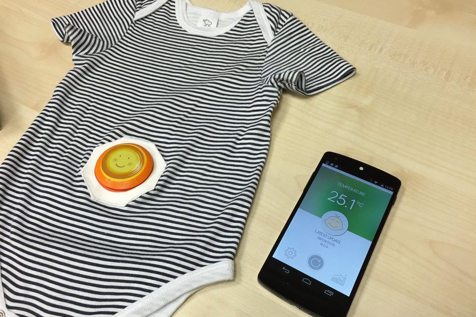 Thermibody babygrow, sensor and smartphone app