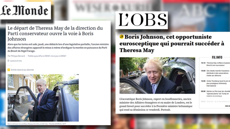 French press articles on Boris Johnson's leadership chances