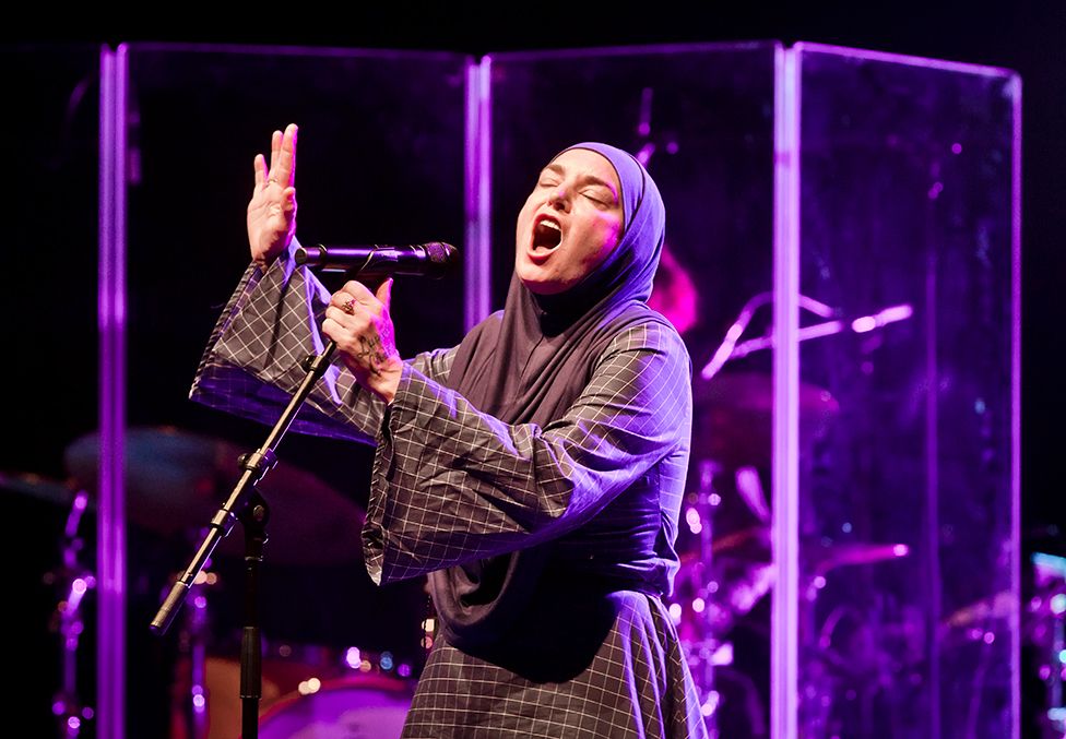 Sinead O'Connor, aka Shuhada' Sadaqat, performs live on stage during a concert at the Admiralspalast on 8 December 2019 in Berlin, Germany