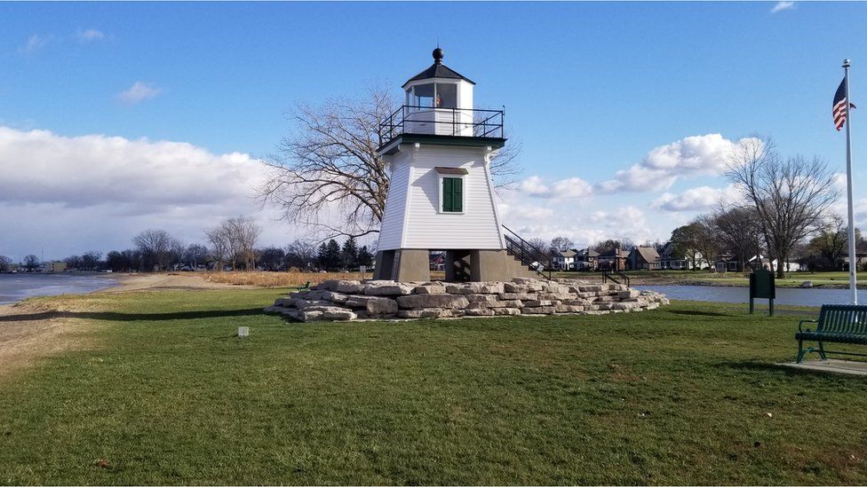 A lighthouse in Ottawa County, Ohio