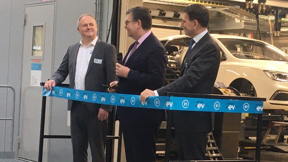 Iain Stewart opening electric vehicle centre of excellence