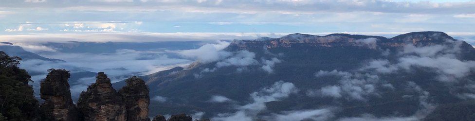 View of the Blue Mountains in New South Wales
