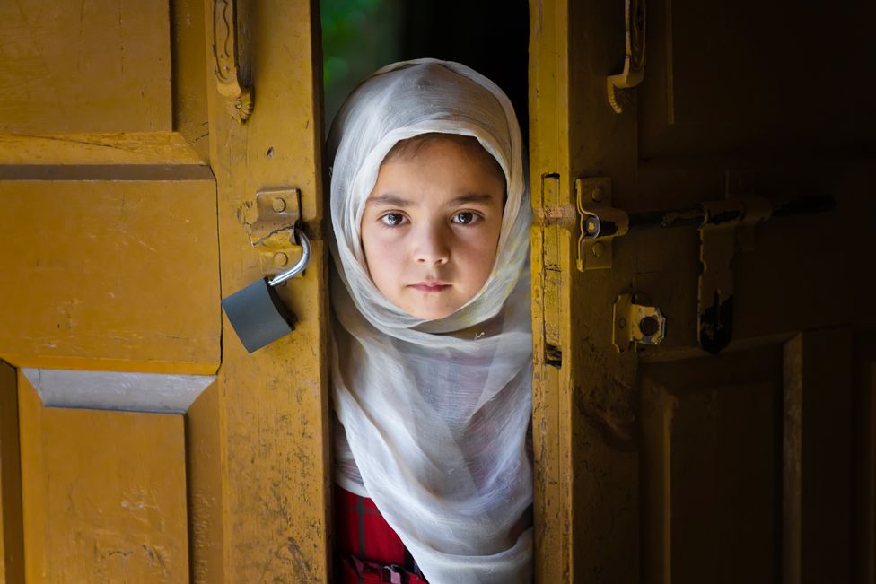 A young Kalash schoolgirl in Chitral, Pakistan