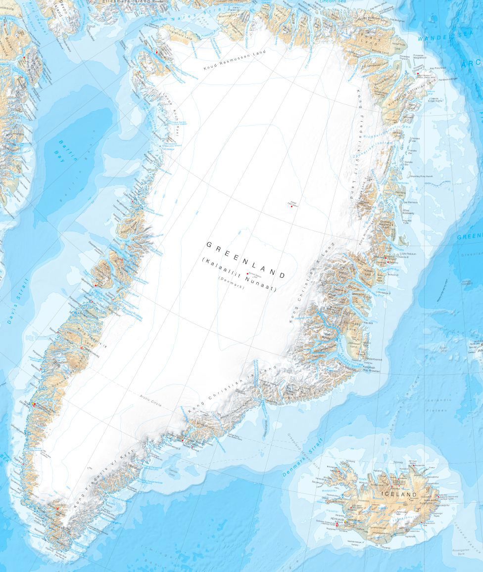 Greenland Map Captures Changing Arctic In Fine Detail Bbc News