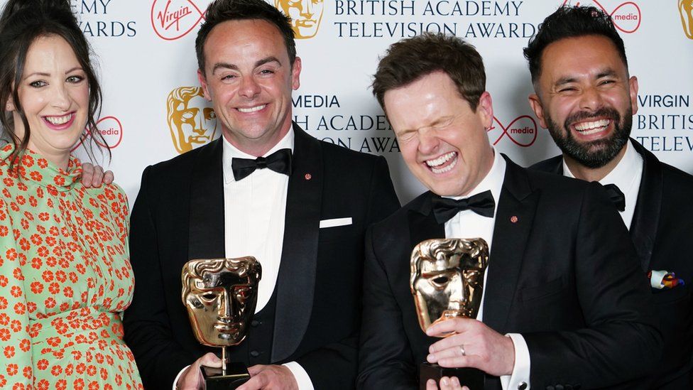 Ant and Dec with their Baftas