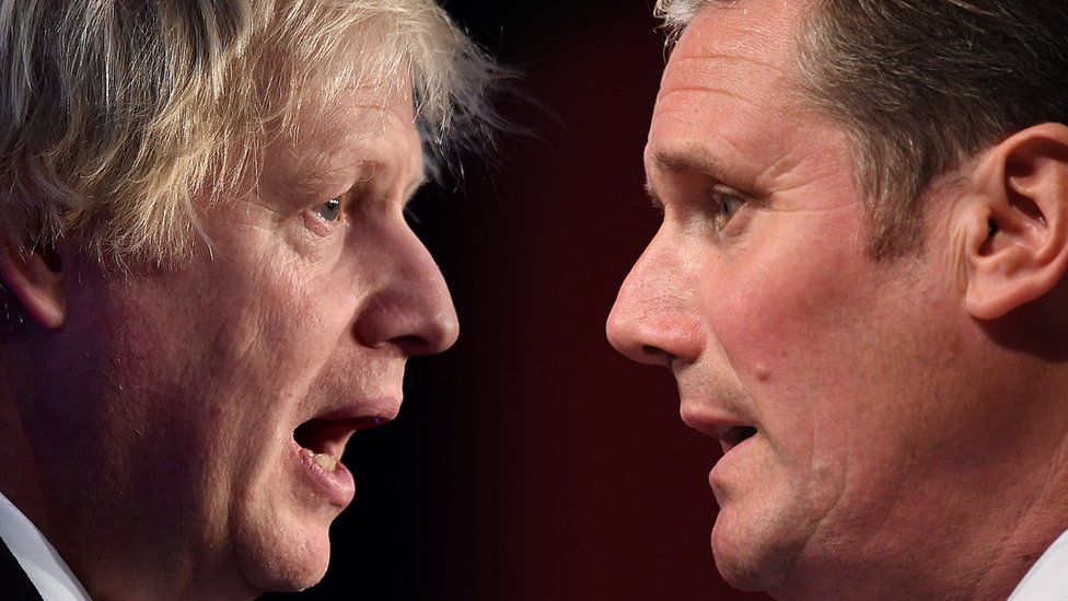 Prime Minister and Labour leader face each other