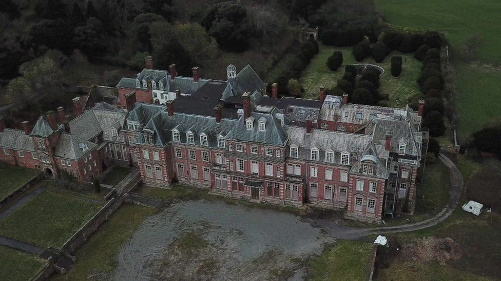 Drone shot of Kinmel Hall