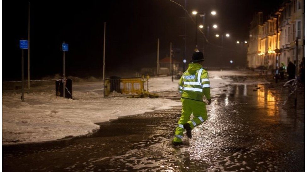 Flooding in Aberystwyth in January 2014 was one of the major incidents Hart responded to