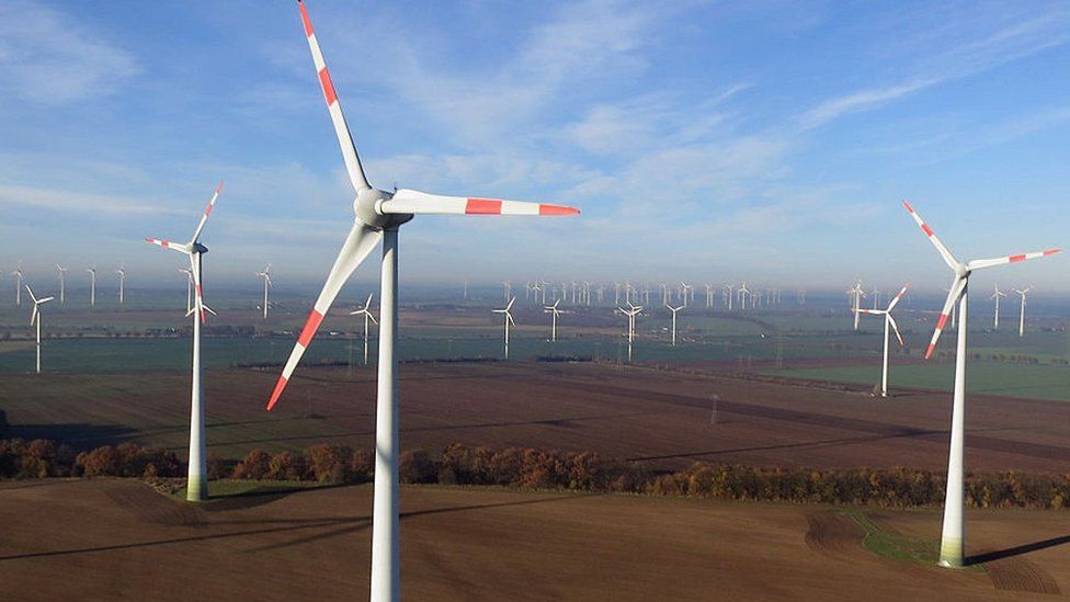 Wind farm near Brieselang, Germany, 2014 pic
