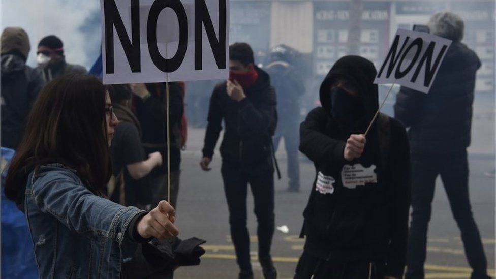Protests against labour reform in France, 28 April 2016