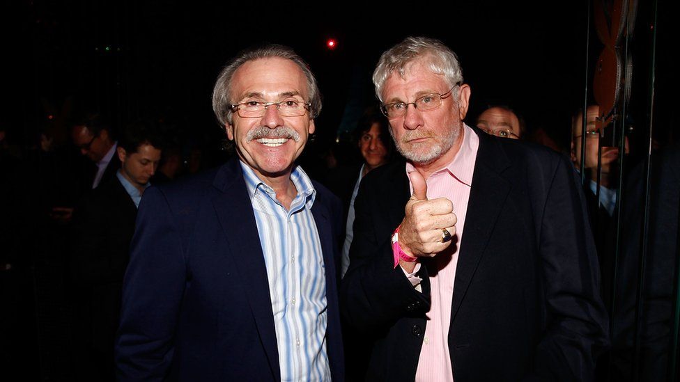 David Pecker (left) with columnist Keith Kelly (right)