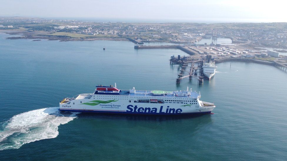 Stena Line boat in a port