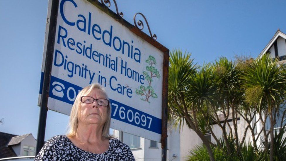 Ann Bedford outside the Caledonia care home