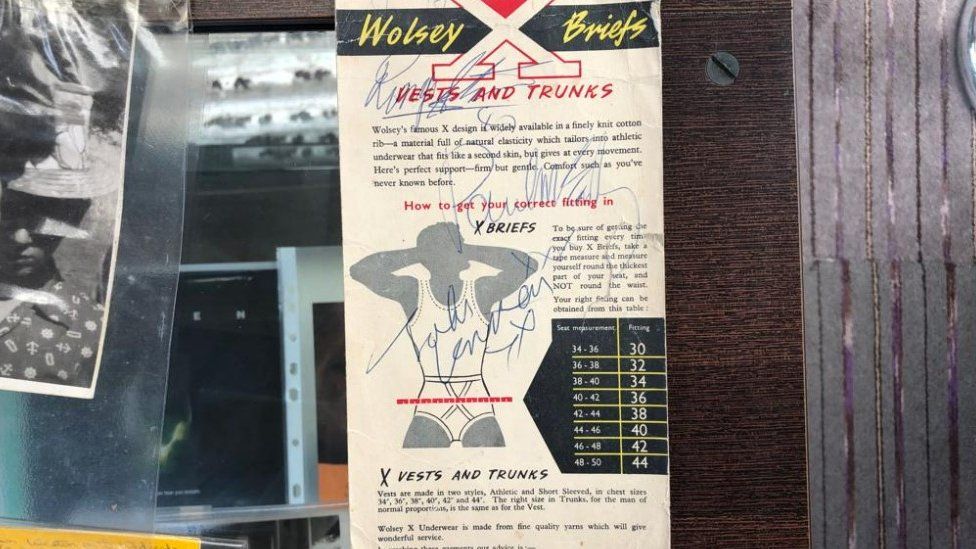 Signed underpants card