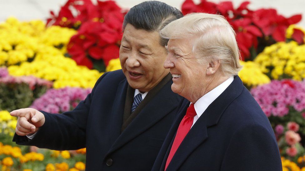 Chinese president Xi Jinping and US president Donald Trump