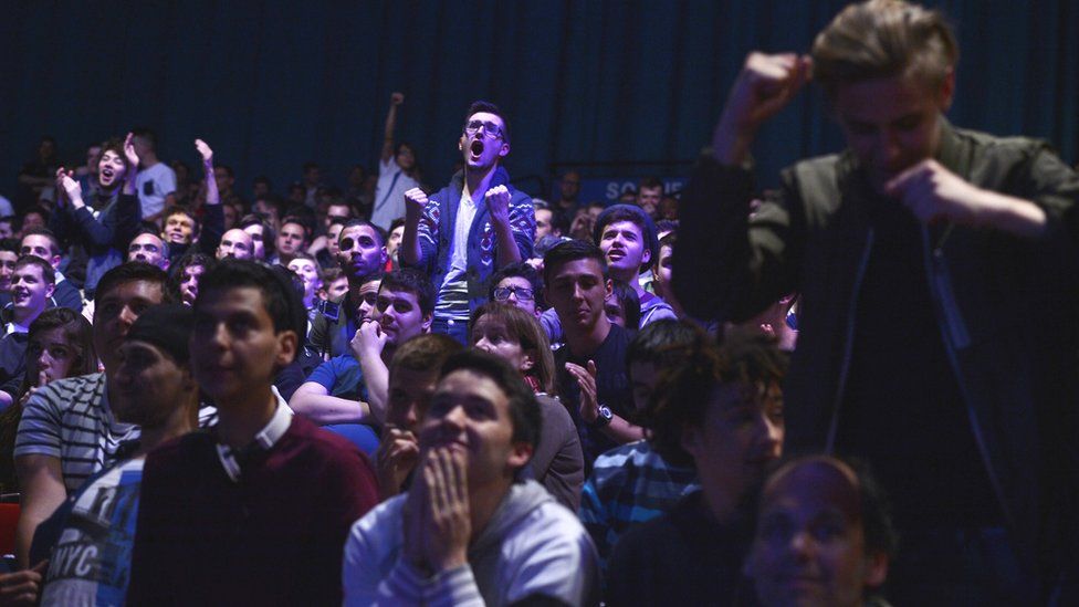 Fans at an eSports event