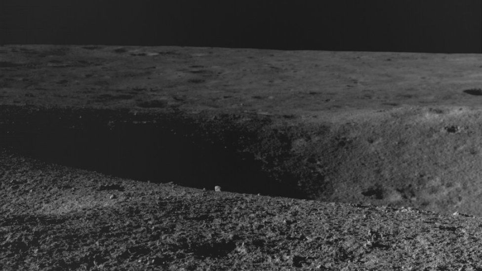 The crater India's Moon rover encountered