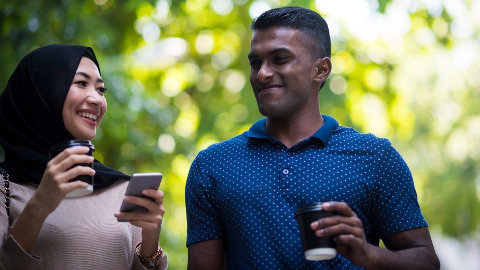 A Muslim couple on a date