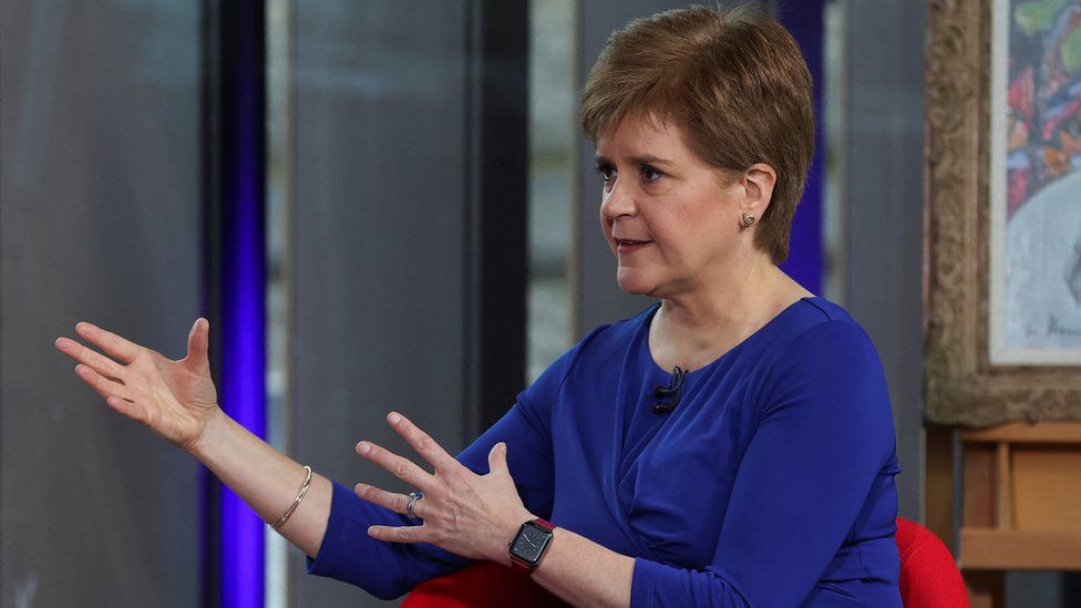 Scotland’s First Minister Sturgeon appears on the Sunday with Laura Kuenssberg show