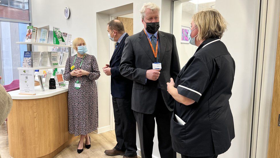 Earl Spencer attending the opening of the new cancer support centre