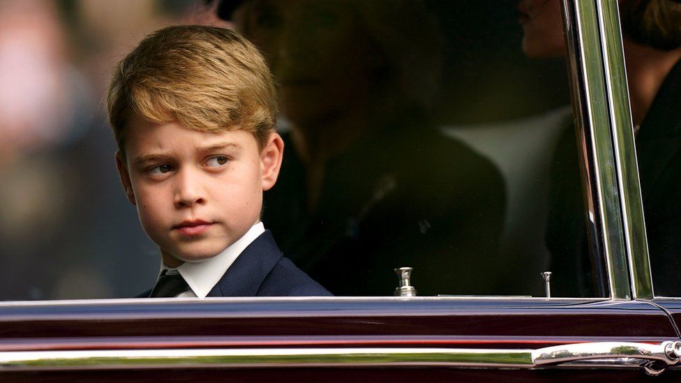 Prince George during the state funeral of the late Queen Elizabeth