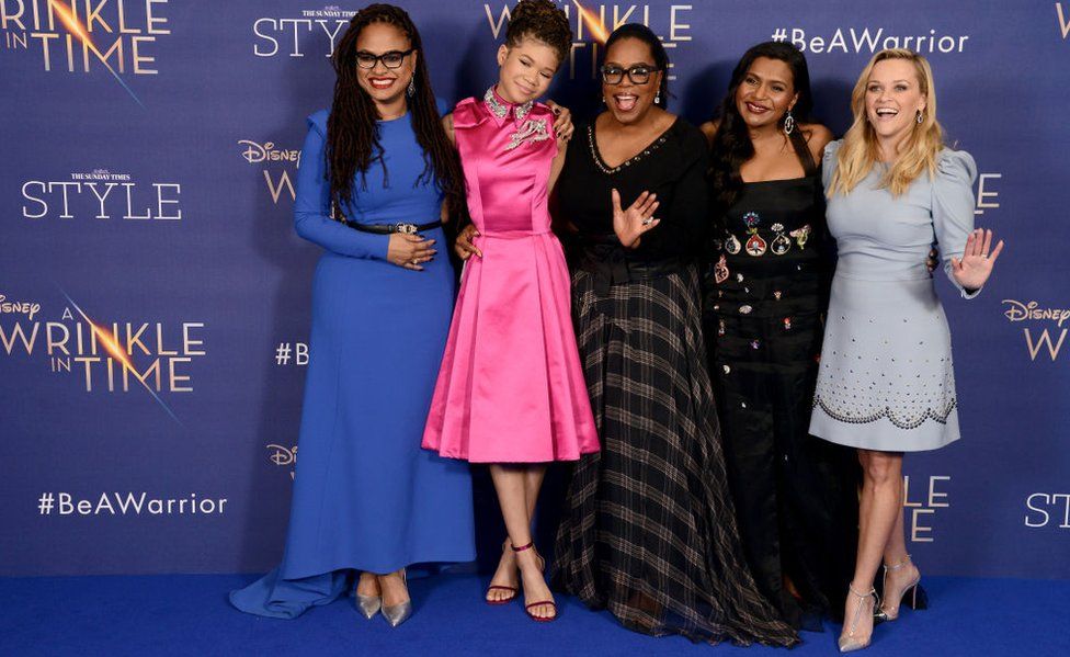 Ava DuVernay (far left) at the debut of A Wrinkle in Time