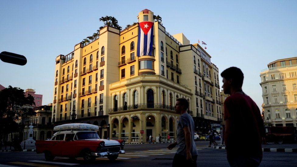 A hotel in downtown Havana