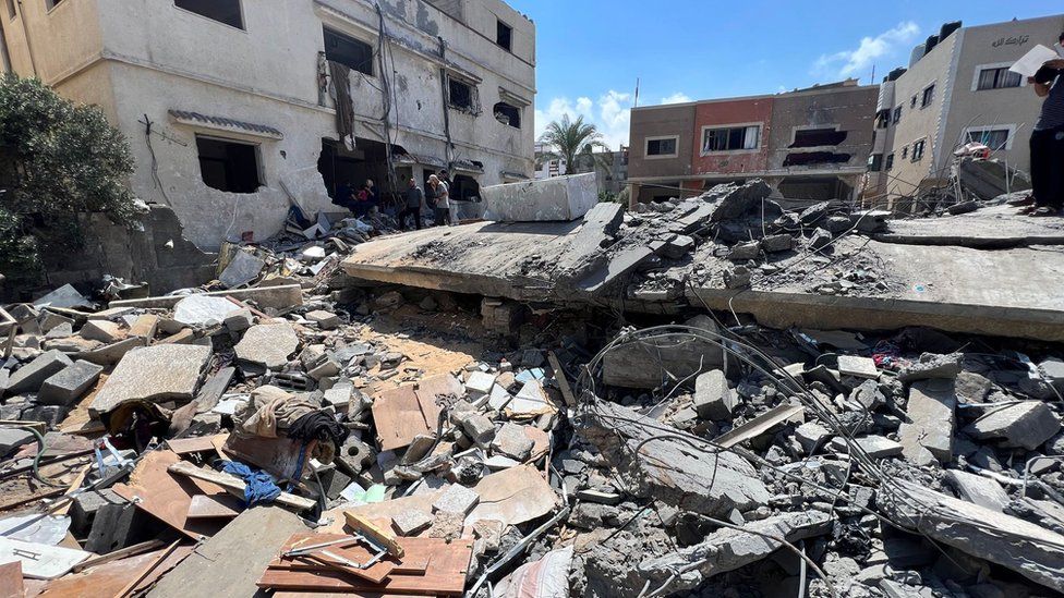 Destroyed building in Gaza