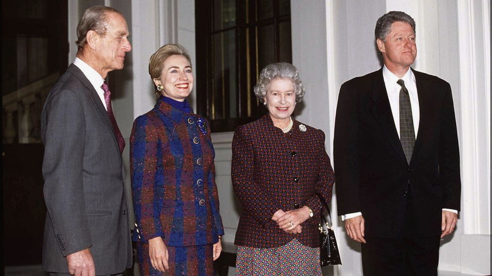 The Clintons, Prince Phillip and the Queen in 1995