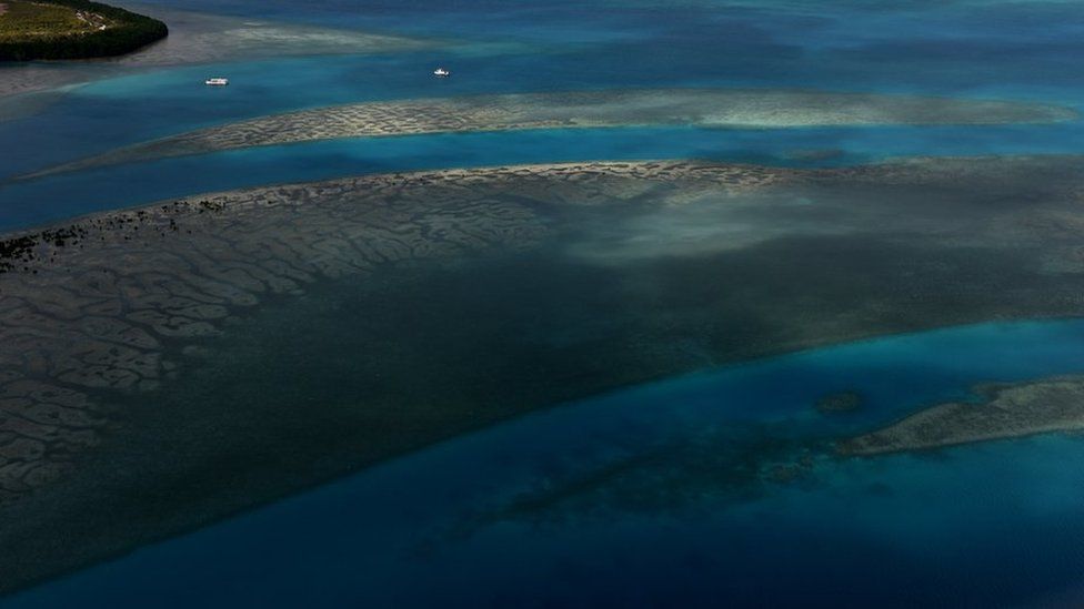Torres Strait islands from the air