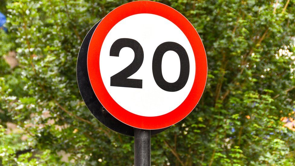 20 mph sign