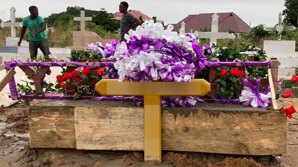 A freshly dug grave at a burial site in the capital, Dodoma