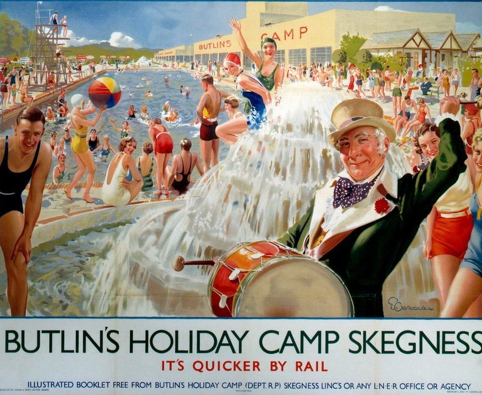 A 1930s poster to promote rail travel to Skegness