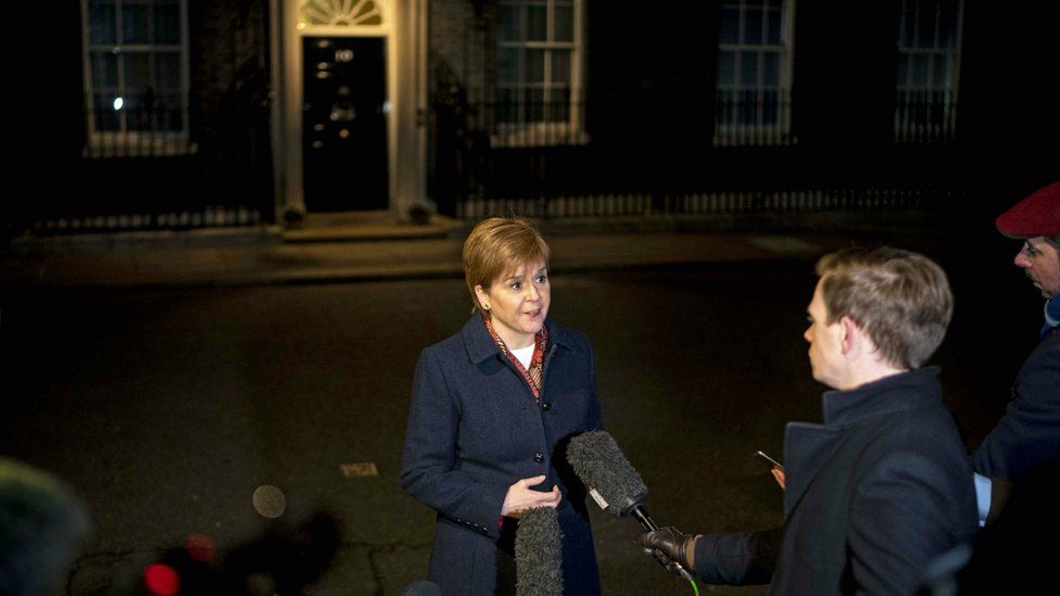 Nicola Sturgeon outside Downing Street