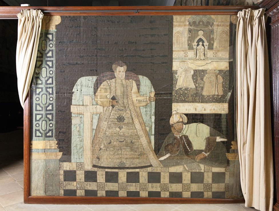 True Faith and Mahomet (silk), English School, (16th century) / Hardwick Hall, Derbyshire, UK