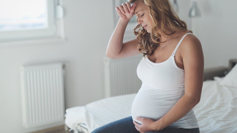 Pregnancy woman feeling stressed