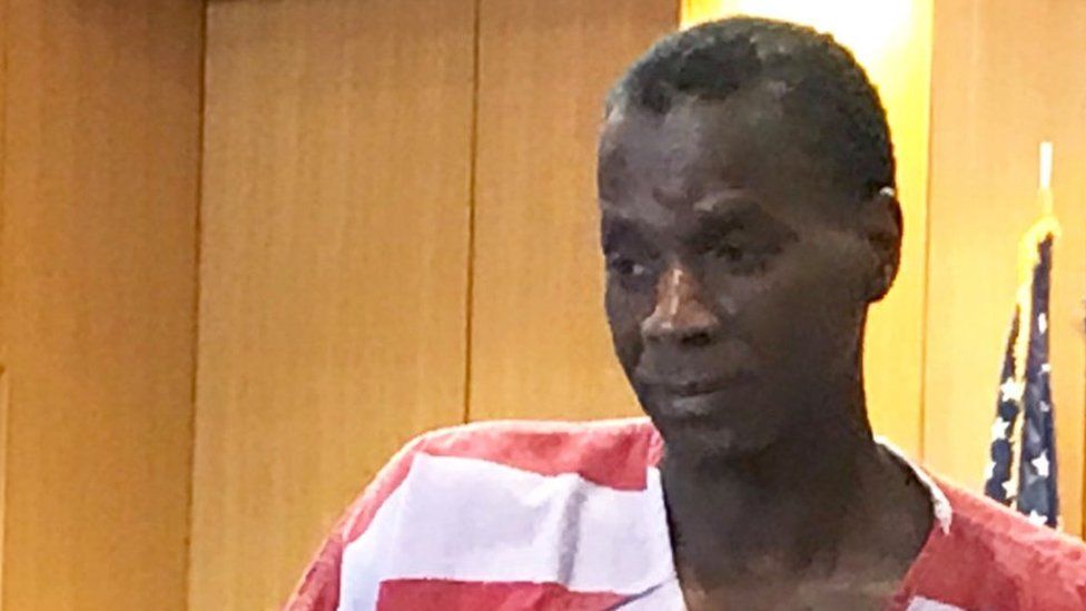 Alvin Kennard is seen in court in a video still