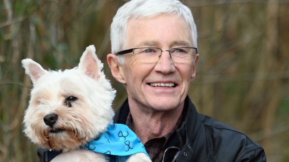 Paul O'Grady and a West Highland terrier
