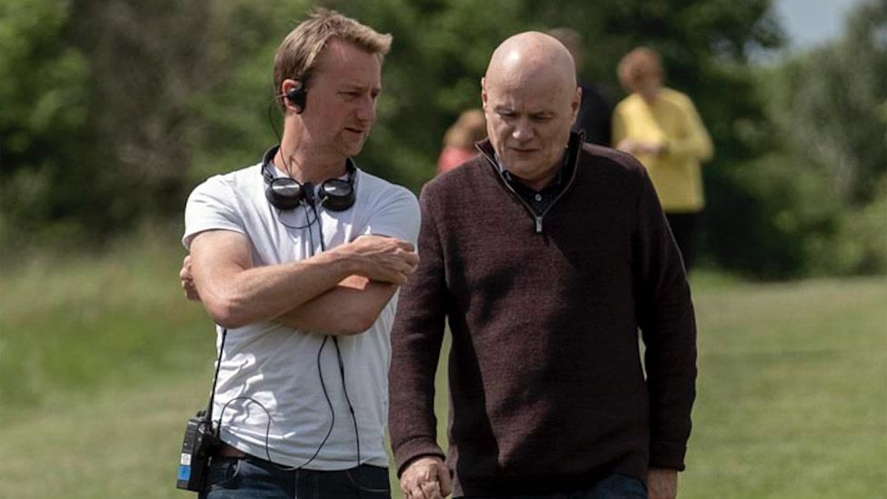 Stewart Le Marechal (left) and actor Dave Johns on the set of new film 23 Walks
