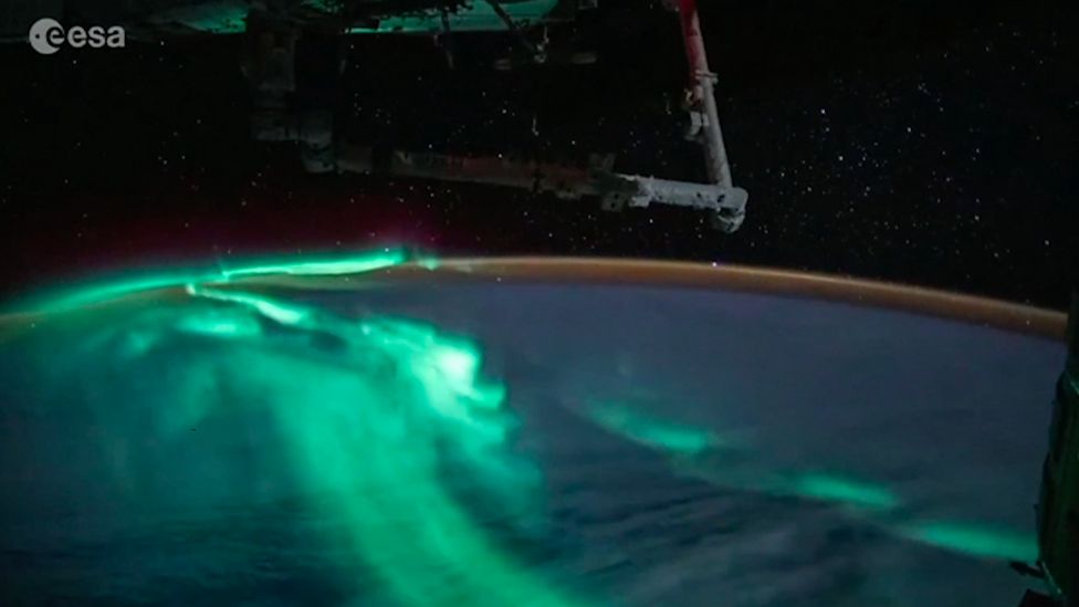Aurora Borealis viewed from space