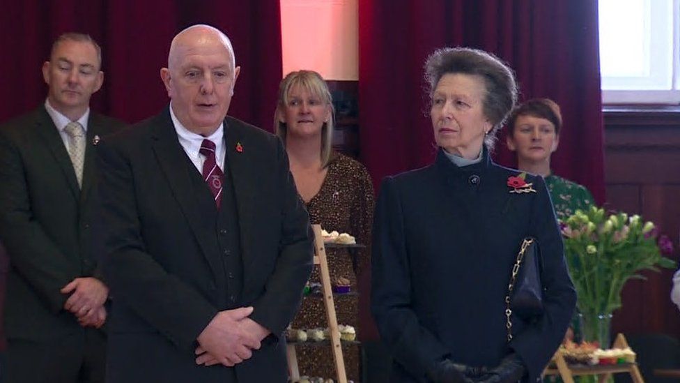 Princess Anne pictured at hall